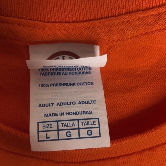 LETS GO ANAHEIM DUCKS ORANGE TEE SIZE LARGE - Picture 2 of 2